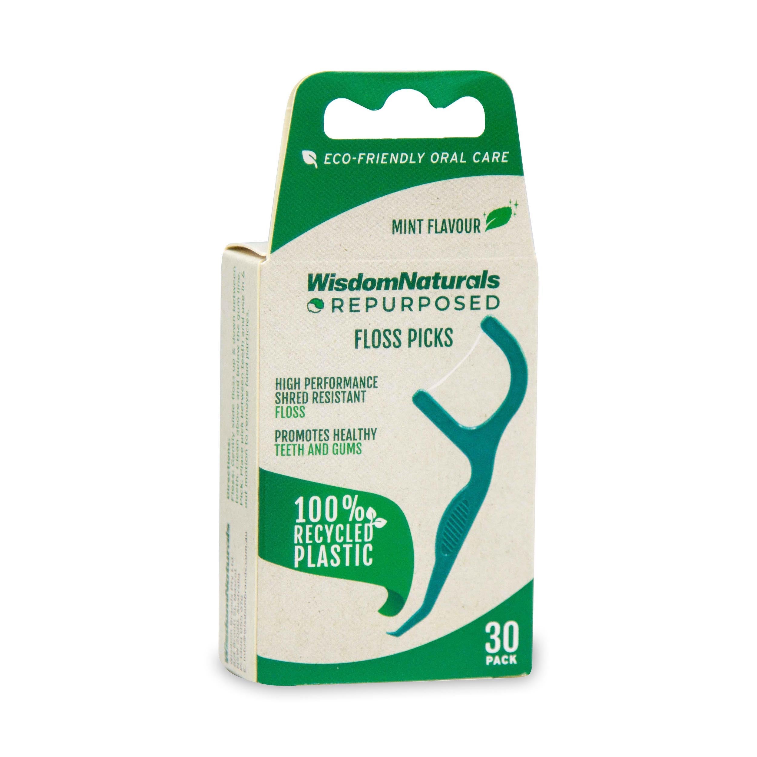 100% Recycled Plastic Floss Picks 30pk