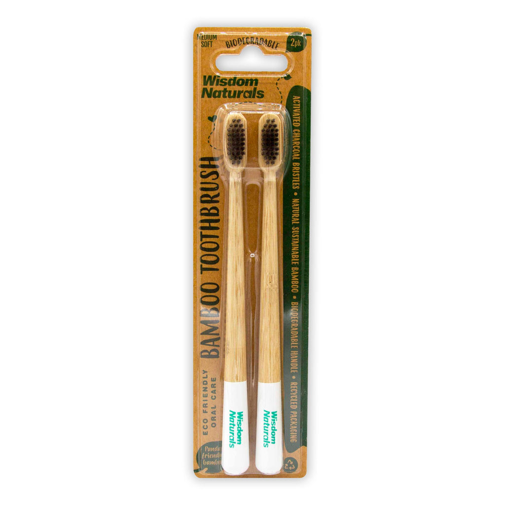 Wisdom Naturals 2 Pack Bamboo Toothbrush