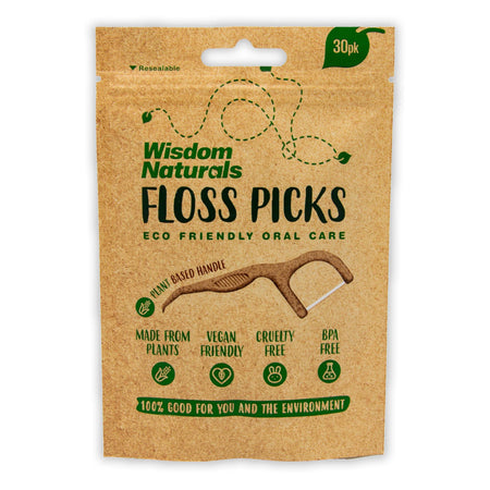 Wisdom Naturals 30 Pack Floss Picks x2