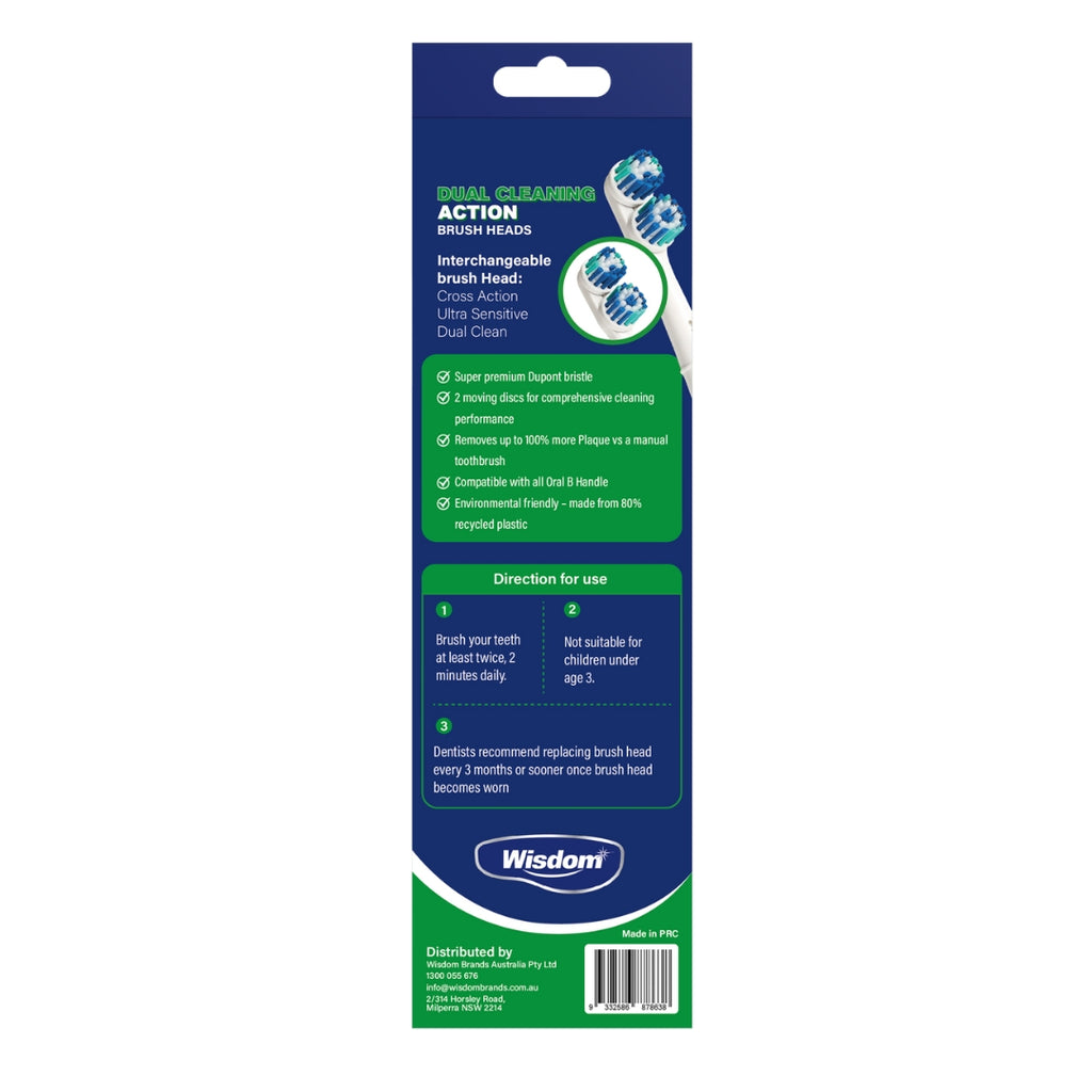 Wisdom Dual Cleaning Replacement Heads 2x 5 packs