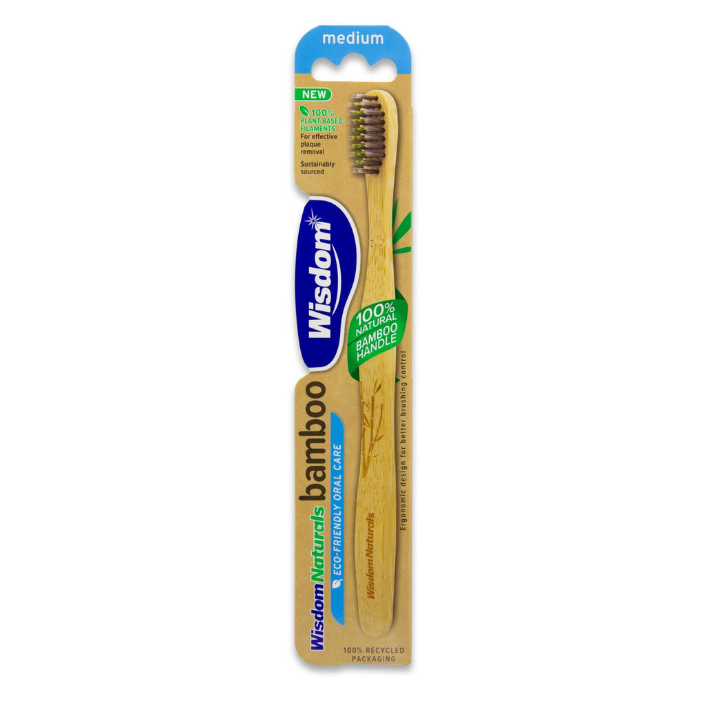 Wisdom Naturals Bamboo Toothbrush x3