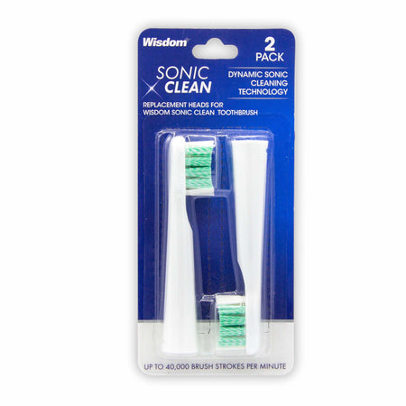 Wisdom Sonic Clean Replacement Heads 2pk x 2